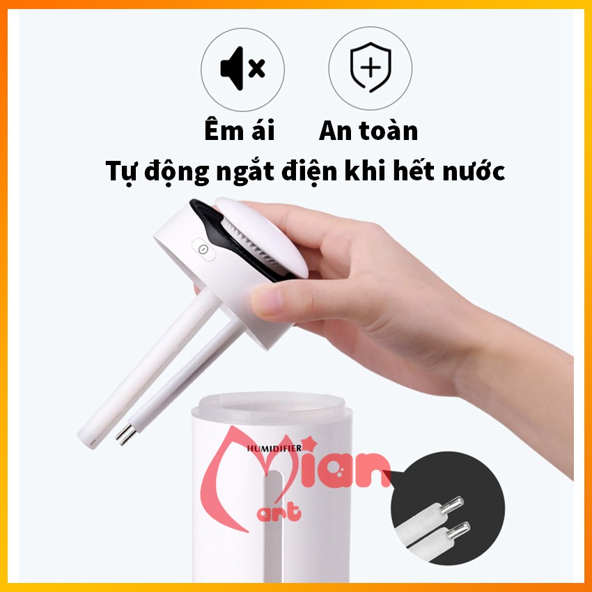 Máy máy tạo ẩm mini phun sương xông tinh dầu -  tạo độ ẩm ô tô tặng kèm tinh dầu bh 3 tháng - MIAN MART