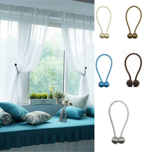 Magnetic Curtain Tiebacks Holder Hook Buckle Clip Curtain Tieback Polyester Decorative Home Accessories