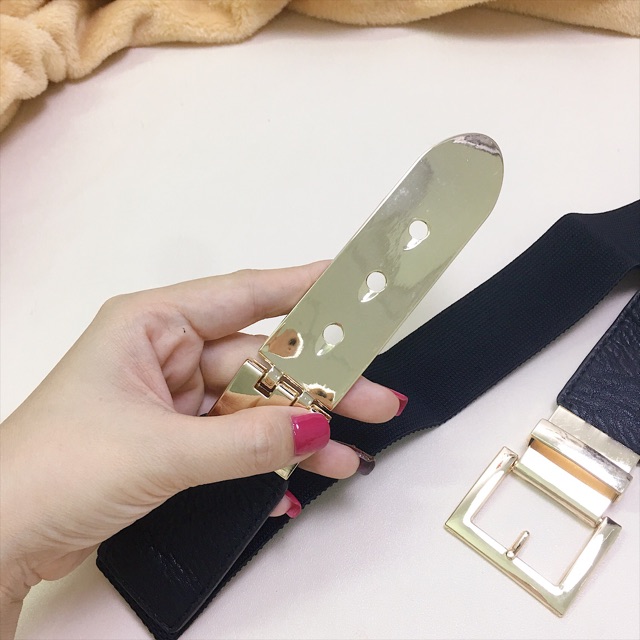 Dây nịt thun nữ mặt kim loại