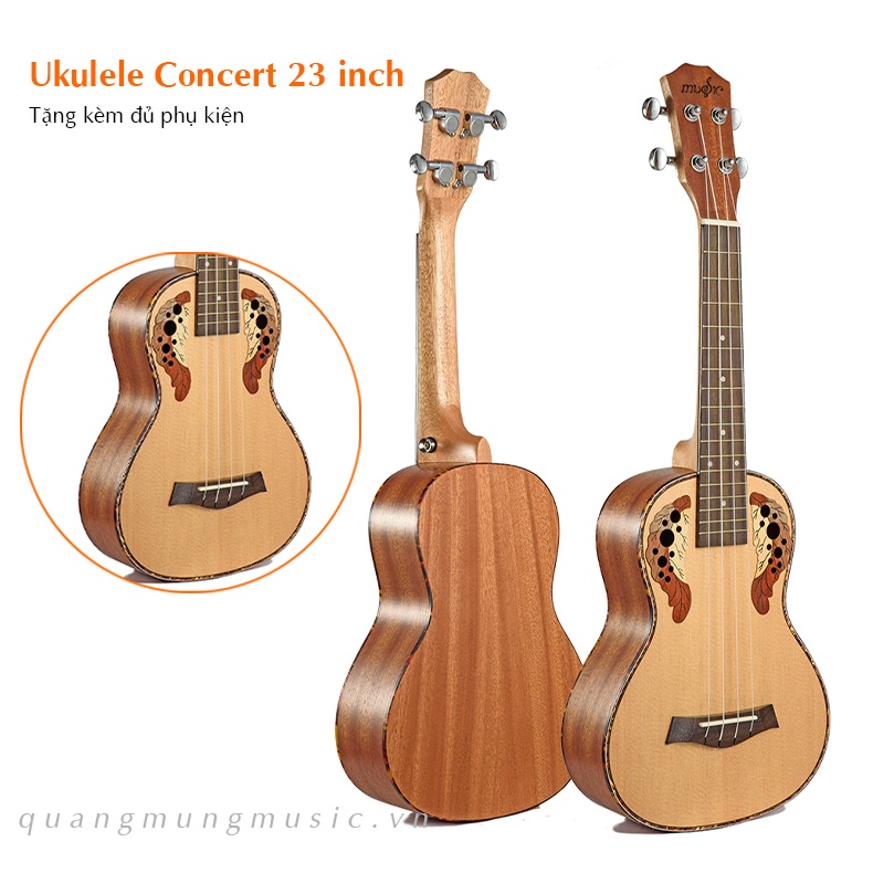 Đàn Ukulele Cao Cấp - Concert - Tenor - Tặng Phụ Kiện Kèm Theo