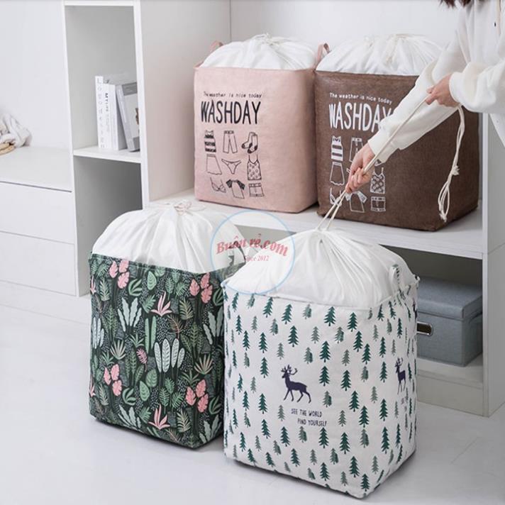 Túi Vải Washday Cỡ Lớn Đựng Chăn, Quần Áo Có Quai Xách, Khung Sắt - GDNC0357