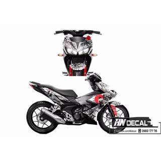 Tem trùm winner x xám đen samurai - Độ dán team trùm decal xe máy winner x xám đen samurai - Team trùm decal xe máy winn