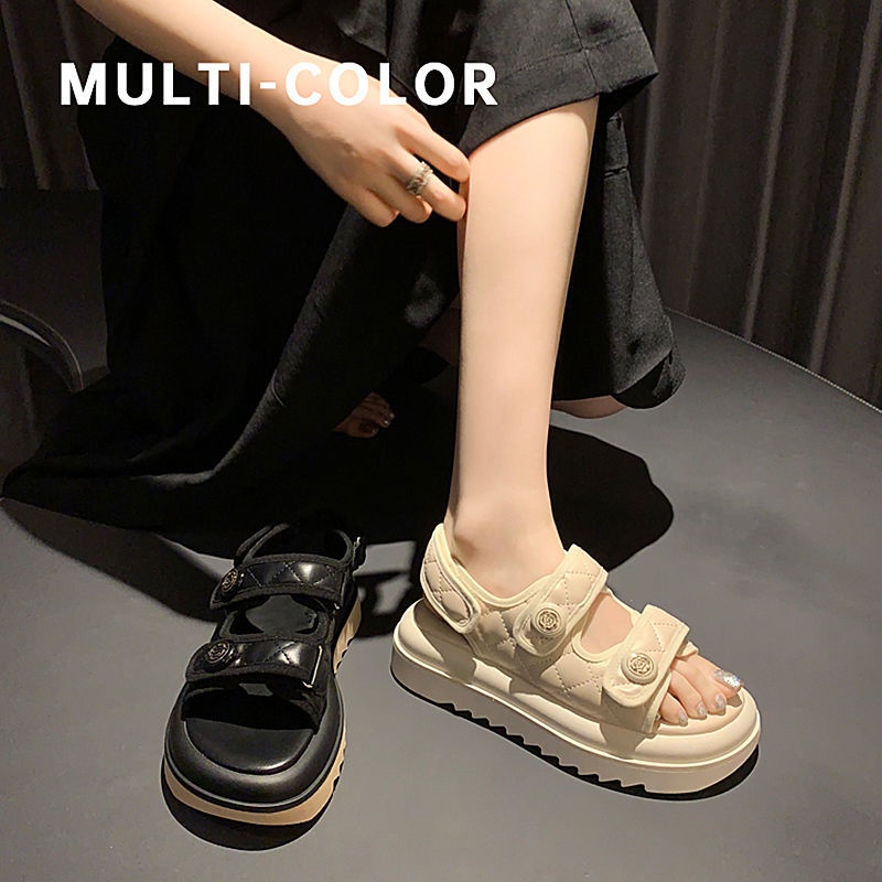 Dép Sandal Cao Gót Hở Ngón Đế Dày Thời Trang Mùa Hè 2022 Cho Nữ