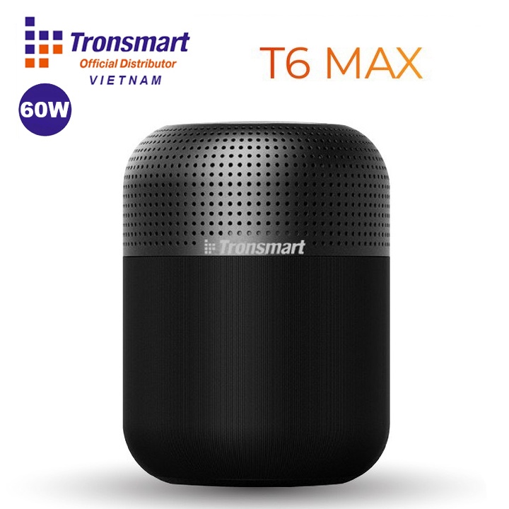 Loa Bluetooth 5.0 Tronsmart Element T6 Max Công suất 60W Hỗ trợ TWS và NFC ghép đôi 2 loa - Hàng chính hãng