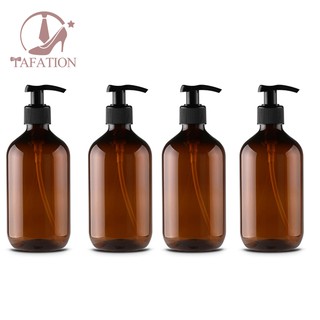 4Pcs New 500Ml Pump Bottle Makeup Bathroom Liquid Shampoo Bottle