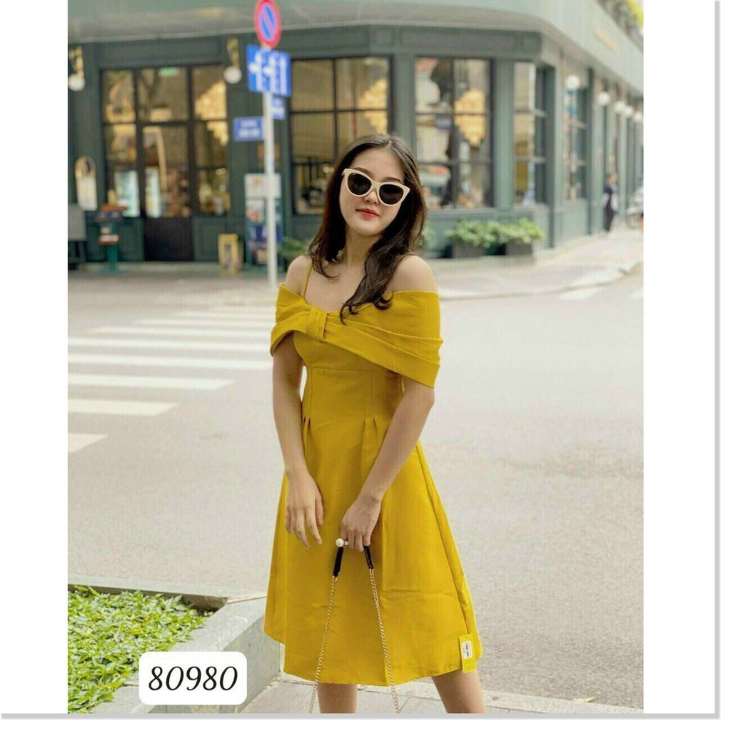 ĐẦM FORD MÀU VÀNG DÁNG XÒE XINH XẮN,SANG TRONG THỜI TRANG KOKO MI