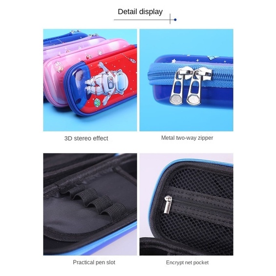 Hộp đựng bút cỡ lớn nhiều ngăn họa tiết hoạt hình dễ thương cho nam và nữ