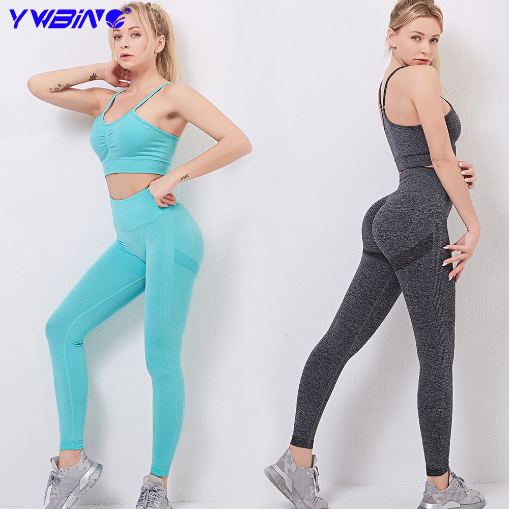 1sets /2Cai YWBIN (bra+Quần)bộ đồ Yoga bộ tập thể thao,Bộ đồ tập,Kết hợp đào tạo,Quick dry
