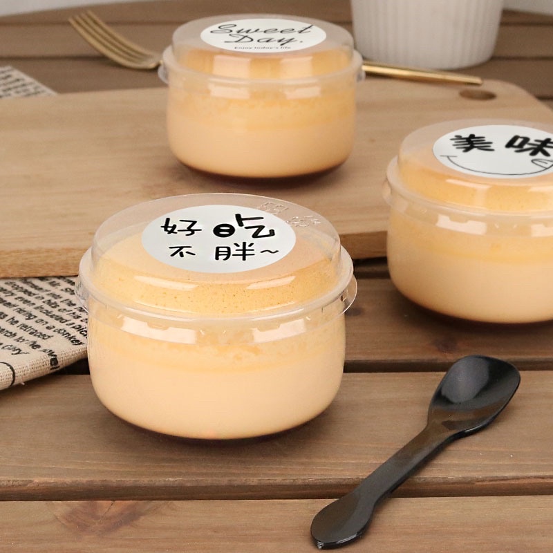 10 Cốc hũ pudding caramen mousse lùn 130ml