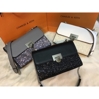 Túi Charles & Keith nhũ