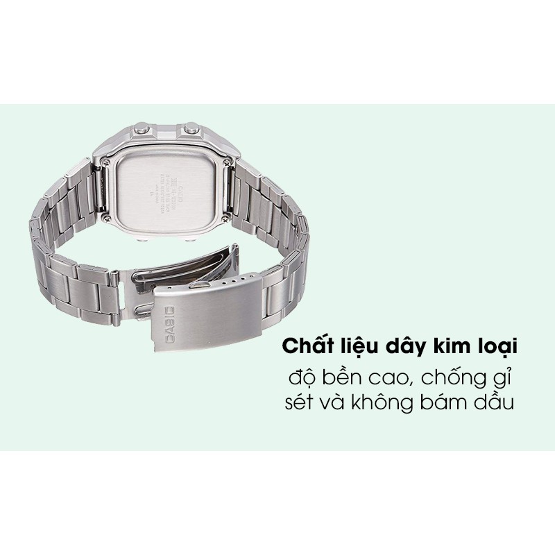 [Chính hãng- Giấy BH]Đồng hồ nam dây kim loại Casio chính hãng AE-1200WHD-1AVDF