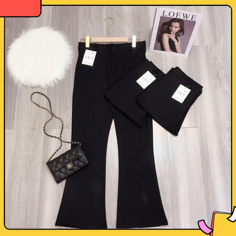 Quần ống loe cạp cao Kamichi , Quần legging dài ống loe chất tuyết mưa cao cấp mã 828