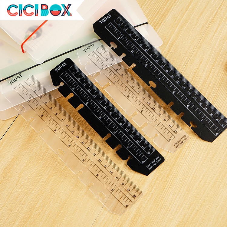 Thước nhựa dẻo phụ kiện cho sổ còng, sổ planner, bullet journal nhiều size CICIBOX