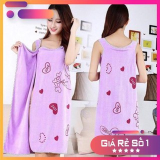 Khăn tắm 2 dây đa năng - đồ dùng phòng tắm - khăn tắm - khăn mặt - áo choàng tắm