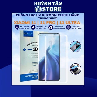 Cường lực xiaomi 11 mi 11 pro 11 ultra UV trong suốt keo lỏng chính hãng kuzoom chống va đập vân tay nhạy huỳnh tân