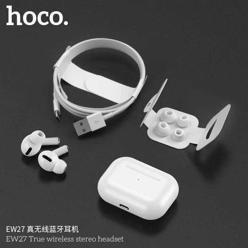 Tai Nghe Nhét Tai Không Dây HOCO EW27, Bluetooth 5.3, 4H Nghe Nhạc, Tích Hợp Micro Đàm Thoại, Âm Thanh Sống Động.