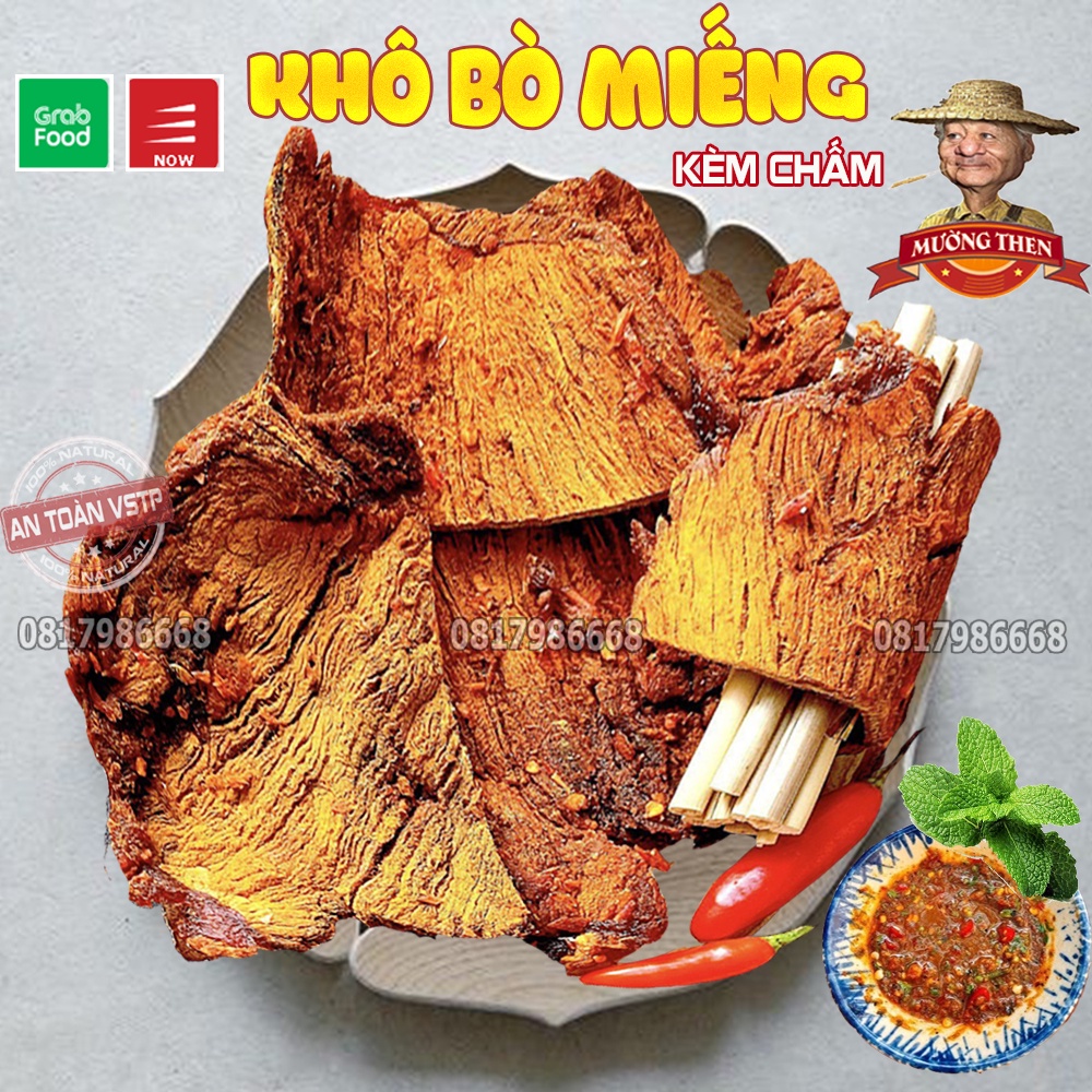 Khô Bò Miếng Hảo Hạng Mường Then, Thịt Bò Khô Ba Thu Đậm Vị Siêu Ngon