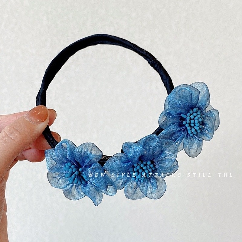 Cây Quấn Tóc Đính Hoa Thiết Kế Đơn Giản Thời Trang Hàn Quốc