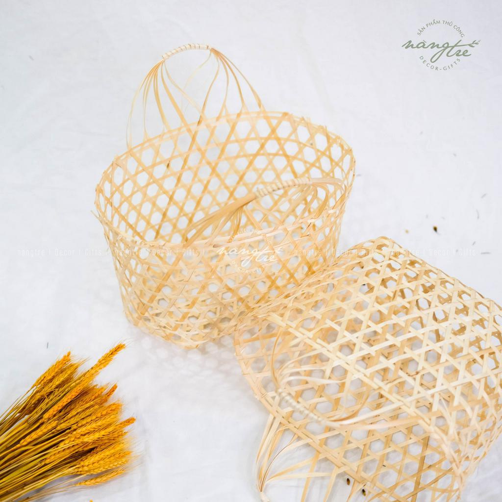 GIỎ TRE ĐAN SIZE LỚN - THÂN THIỆN MÔI TRƯỜNG