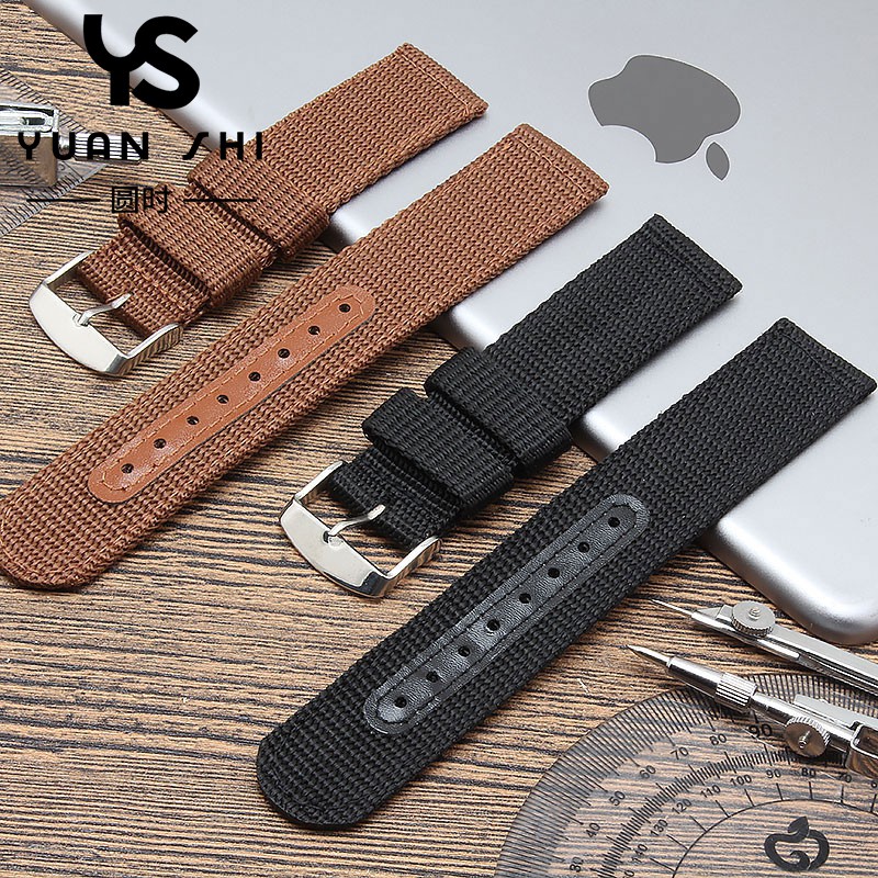 Dây Đeo Đồng Hồ Bằng Vải Canvas Nylon Cho Casio Citizen Levi 's 20 22mm