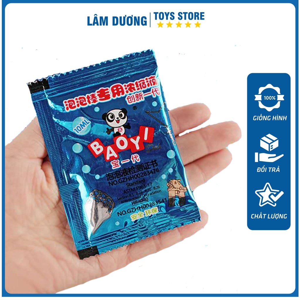 Nước pha bong bóng xà phòng LÂM DƯƠNG TOYS Túi Gói xà phòng súng bắn bong