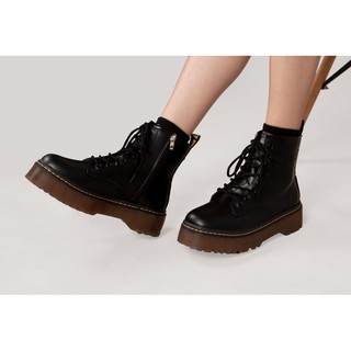 Giày boots đế cao (đế nâu) - Muffin boots