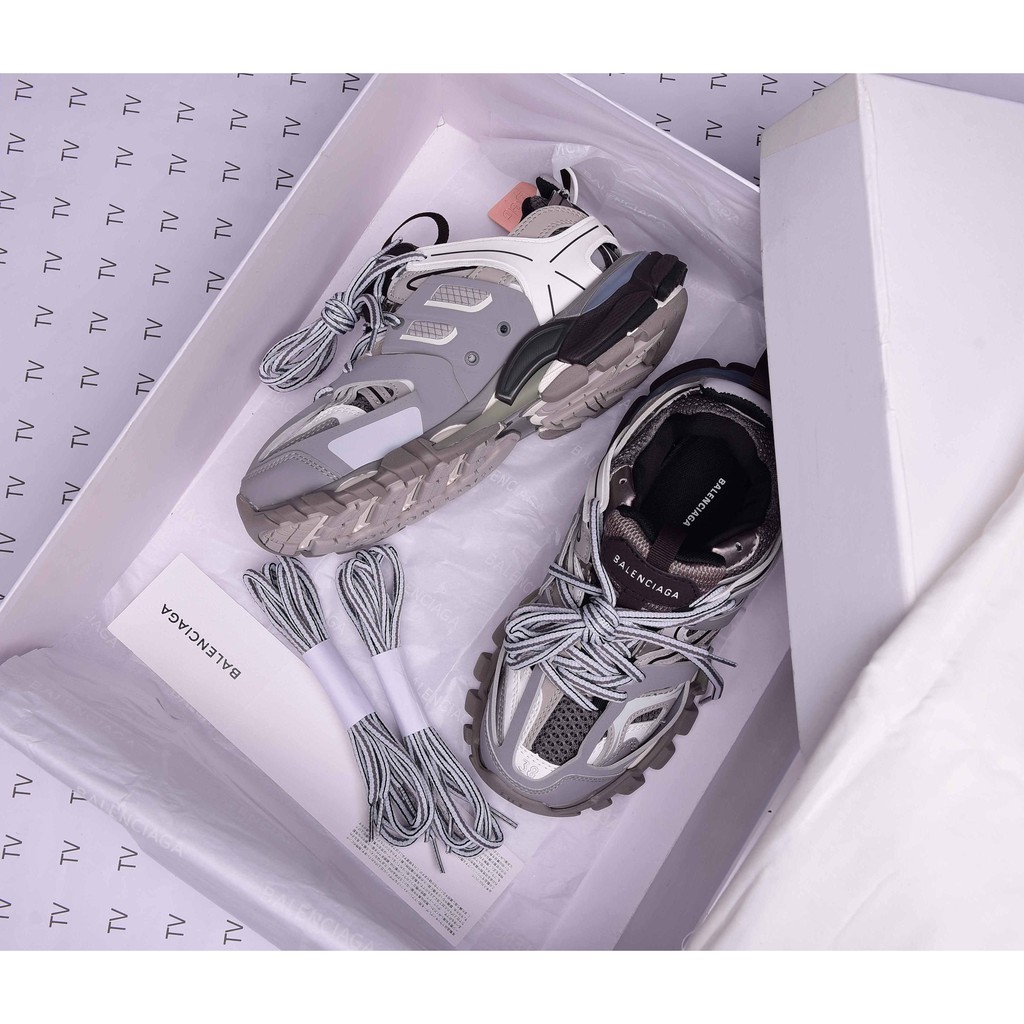 Giày sneaker balen Track màu xám 3.0