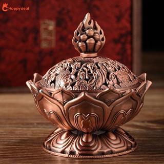 Đế đốt trầm hương hình hoa sen bằng đồng của tây tạng