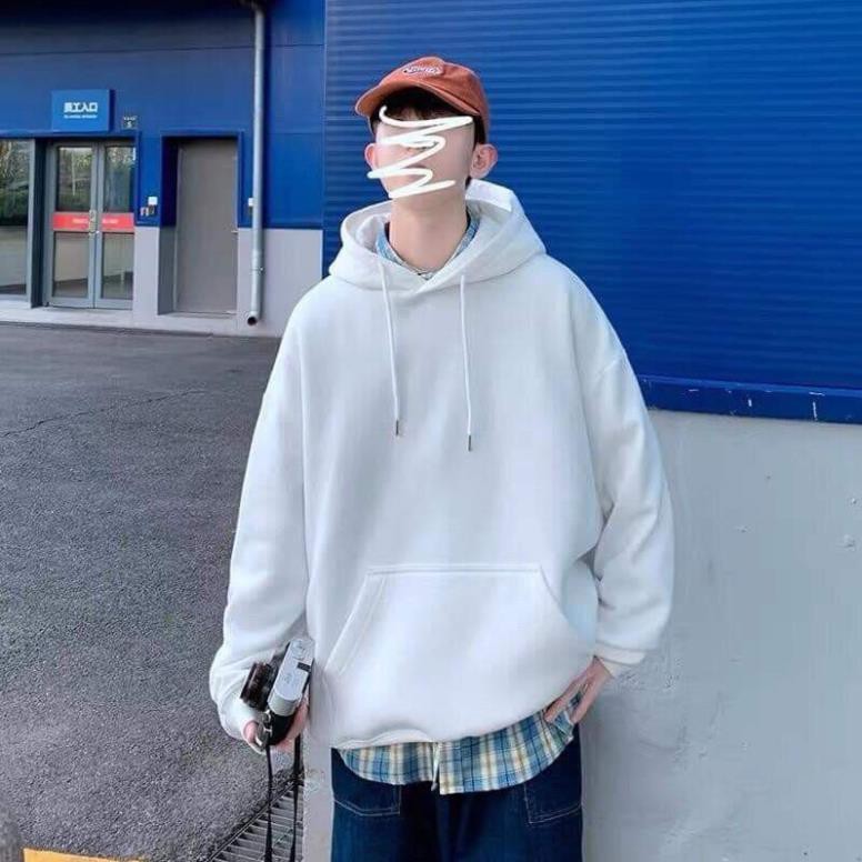 Áo Hoodie Trơn Chống Lạnh Unisex Nam Nữ Chất Nỉ Dày Dặn Siêu Chất | BigBuy360 - bigbuy360.vn
