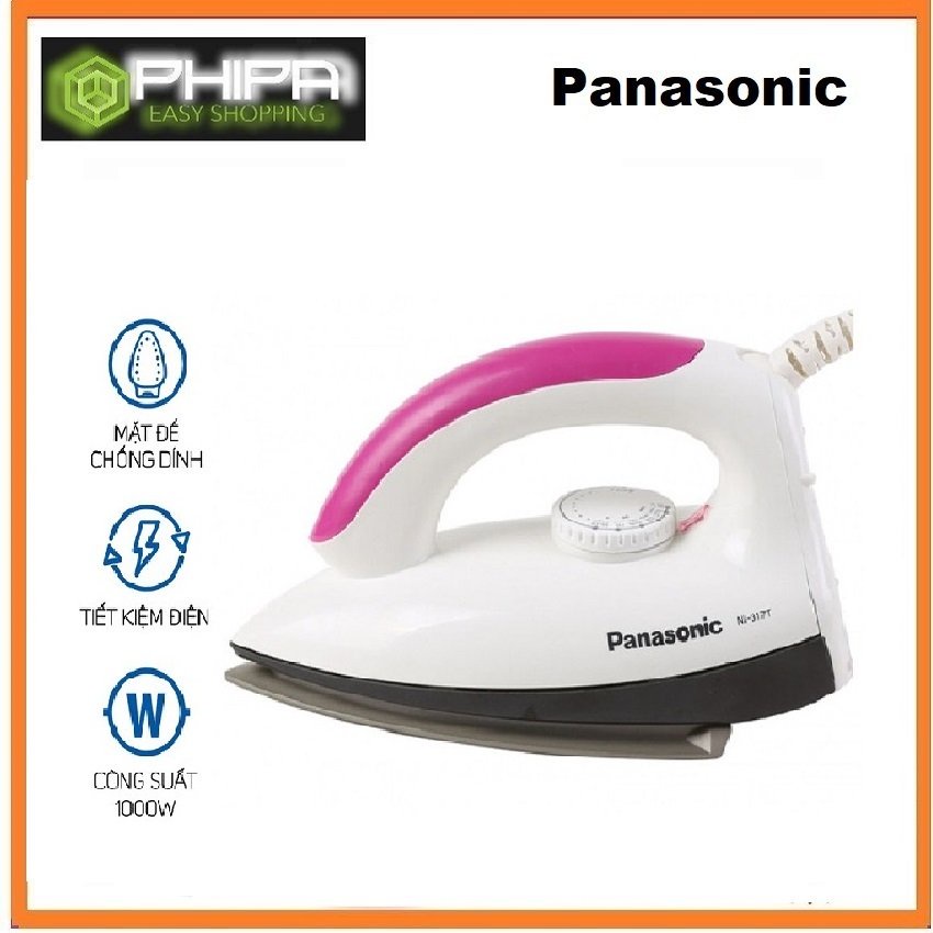 Bàn Ủi Khô Panasonic NI-317TXRA – Xanh Lá, NI-317TVRA – Hồng - Hàng Chính Hãng