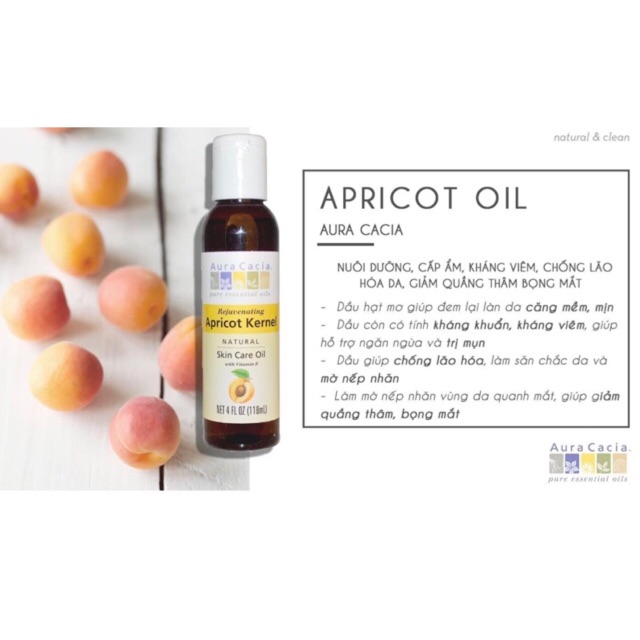 Dầu dưỡng ẩm Aura Cacia Apricot Oil | WebRaoVat - webraovat.net.vn