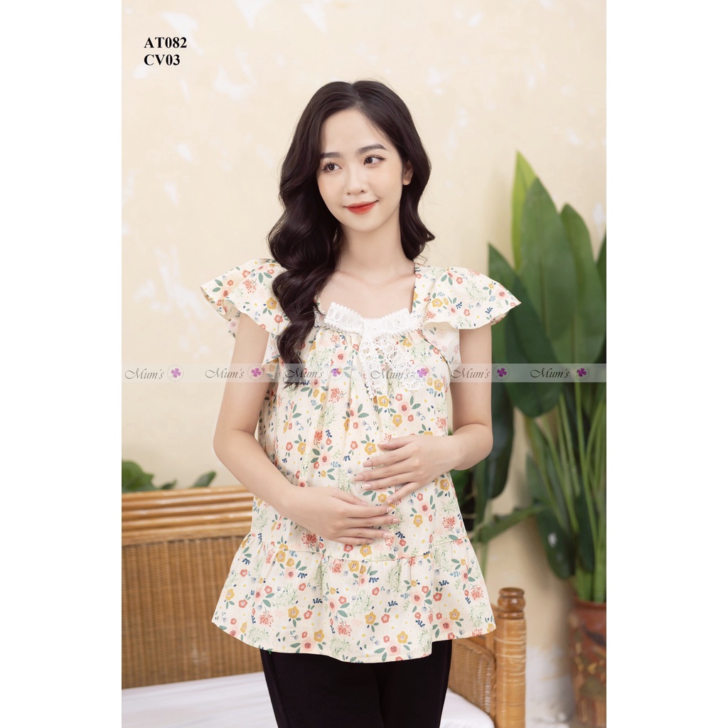 ÁO BẦU XINH MÙA HÈ MUM'S SHOP FREESHIP Áo bầu hoa nhí dễ thương