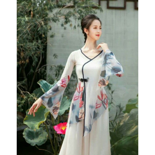 (CÓ SẴN) Áo múa Tịnh Nhi - Chuyên áo cổ trang trung quốc xẻ tay A44