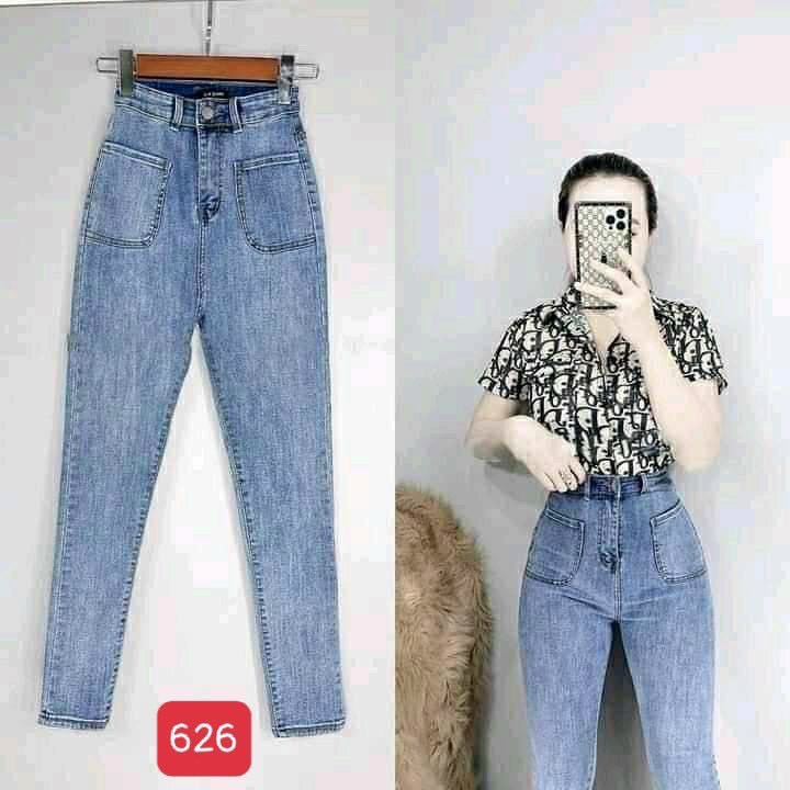 Quần jean nữ co giãn nhẹ, dễ phối đồ King168 , quần jeans thời trang cao cấp nữ F19