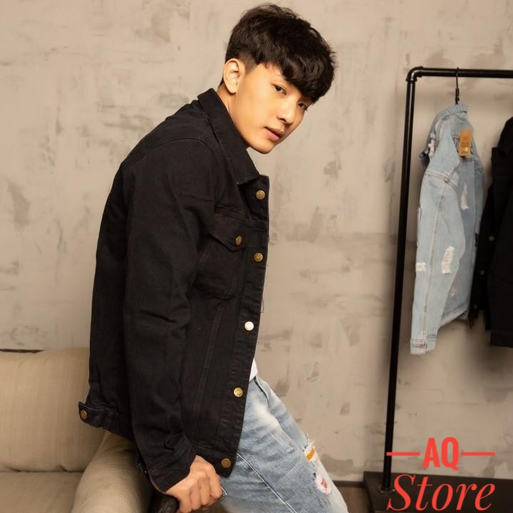 Áo Khoác Jean Nam Nữ Đen Xanh Trơn BASIC Cực Chất ⚡️FREESHIP Cam Kết Bao Đẹp⚡️Unisex Đẹp Phong Cách QStore | BigBuy360 - bigbuy360.vn