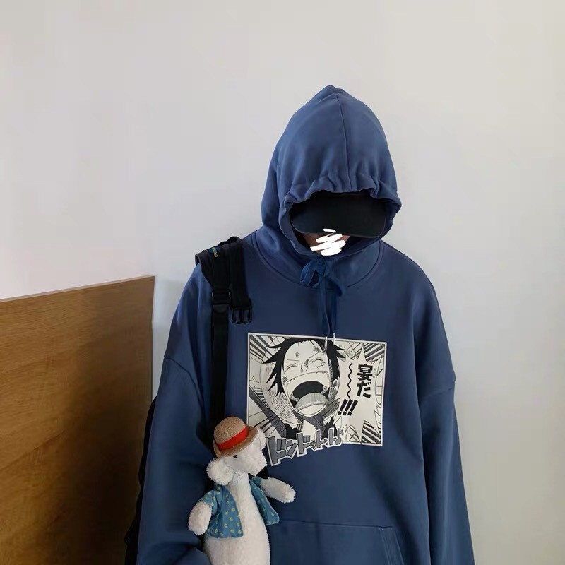 Áo hoodie nỉ unisex form rộng Hải Tặc Mũ Rơm ulzzang Wind | BigBuy360 - bigbuy360.vn