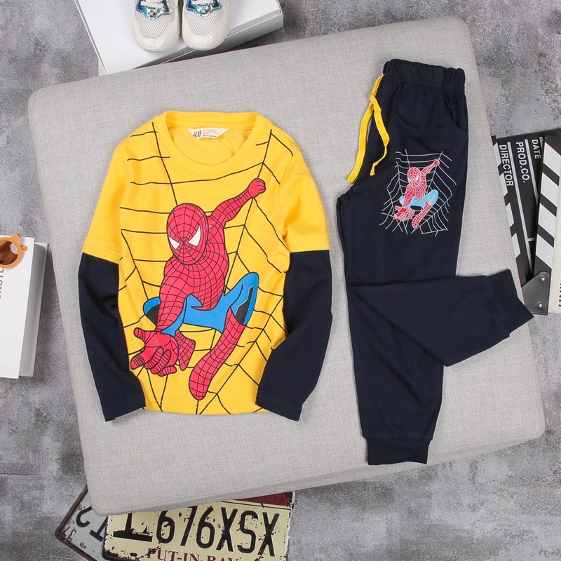 Bộ dài tay bé trai nối cotton mềm 2-7(10-24kg)