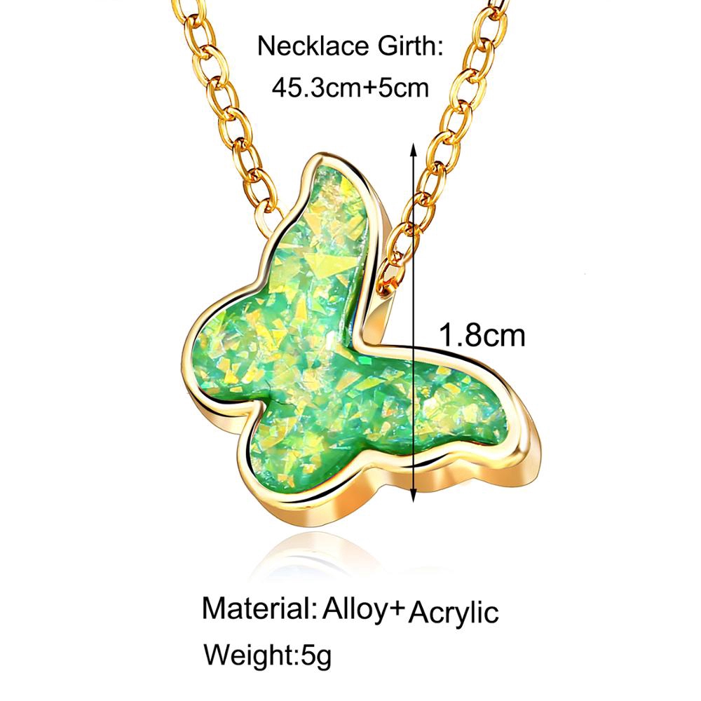 Dây chuyền hợp kim phối mặt hình bướm đính đá xinh xắn cho nữ