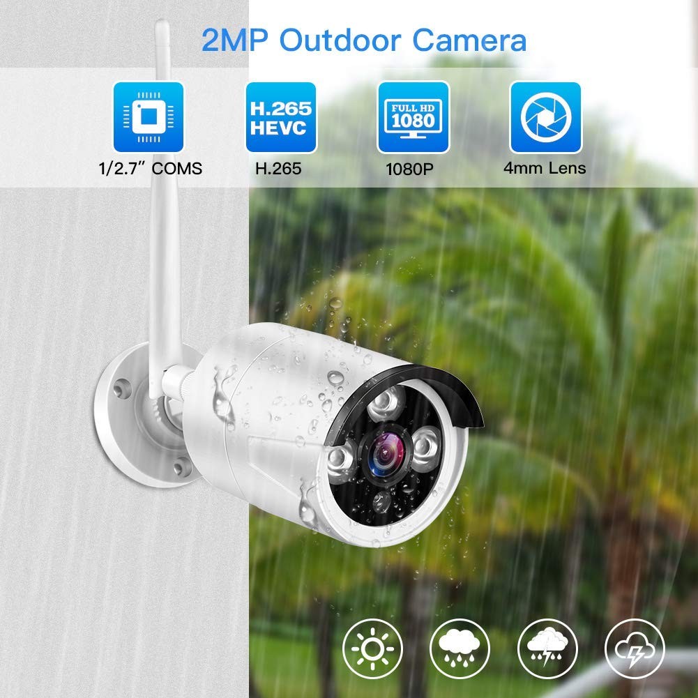 Bột kit Wifi 4 Camera Xmeye thân 3 Led (2.0M)+ Ổ cứng tùy chọn