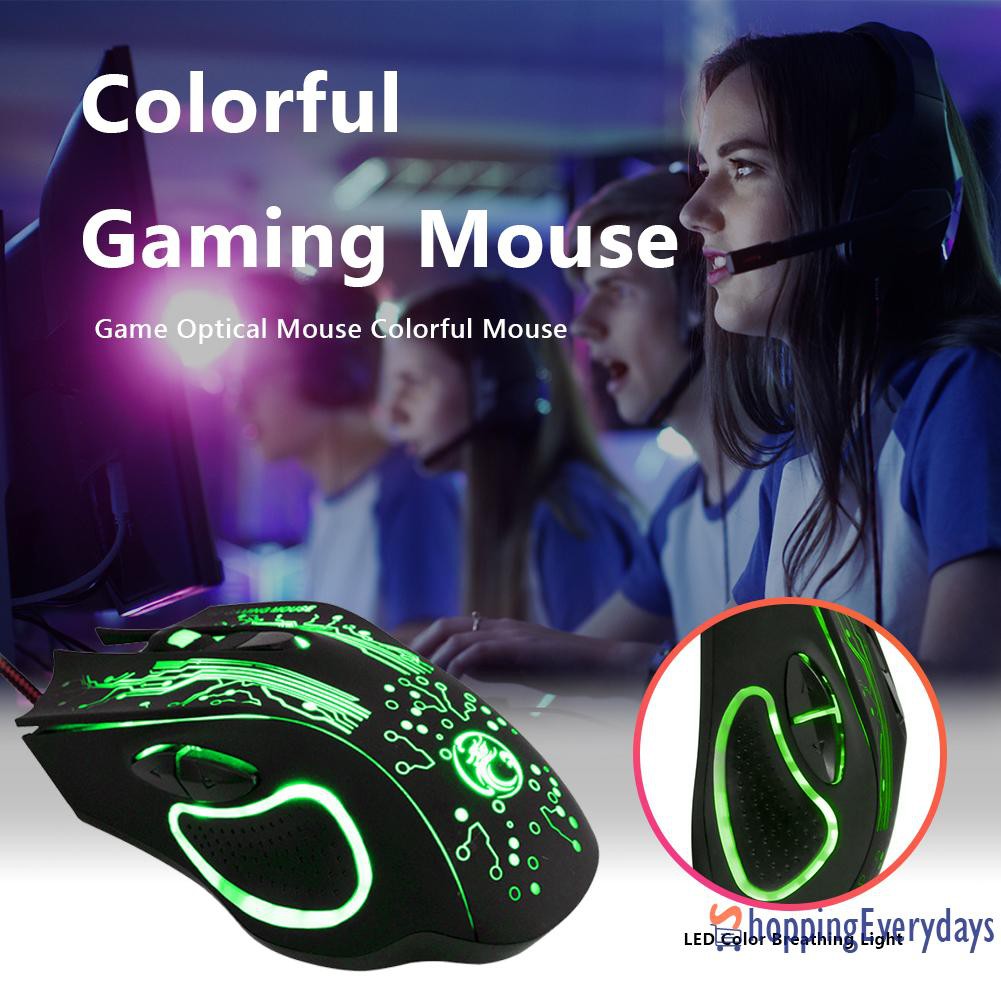 【sv】 IMICE X9 Gaming Optical Mouse 2400 DPI Adjustable Backlight USB Wired Mice