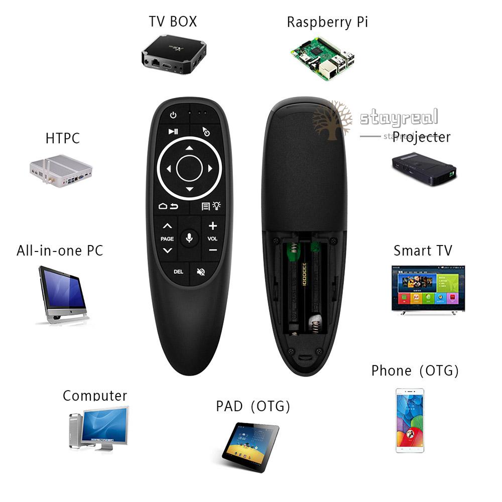 Điều Khiển Từ Xa G10S Pro 2.4g Không Dây Tích Hợp Đầu Nhận Usb Cho Tv Box Thông Minh