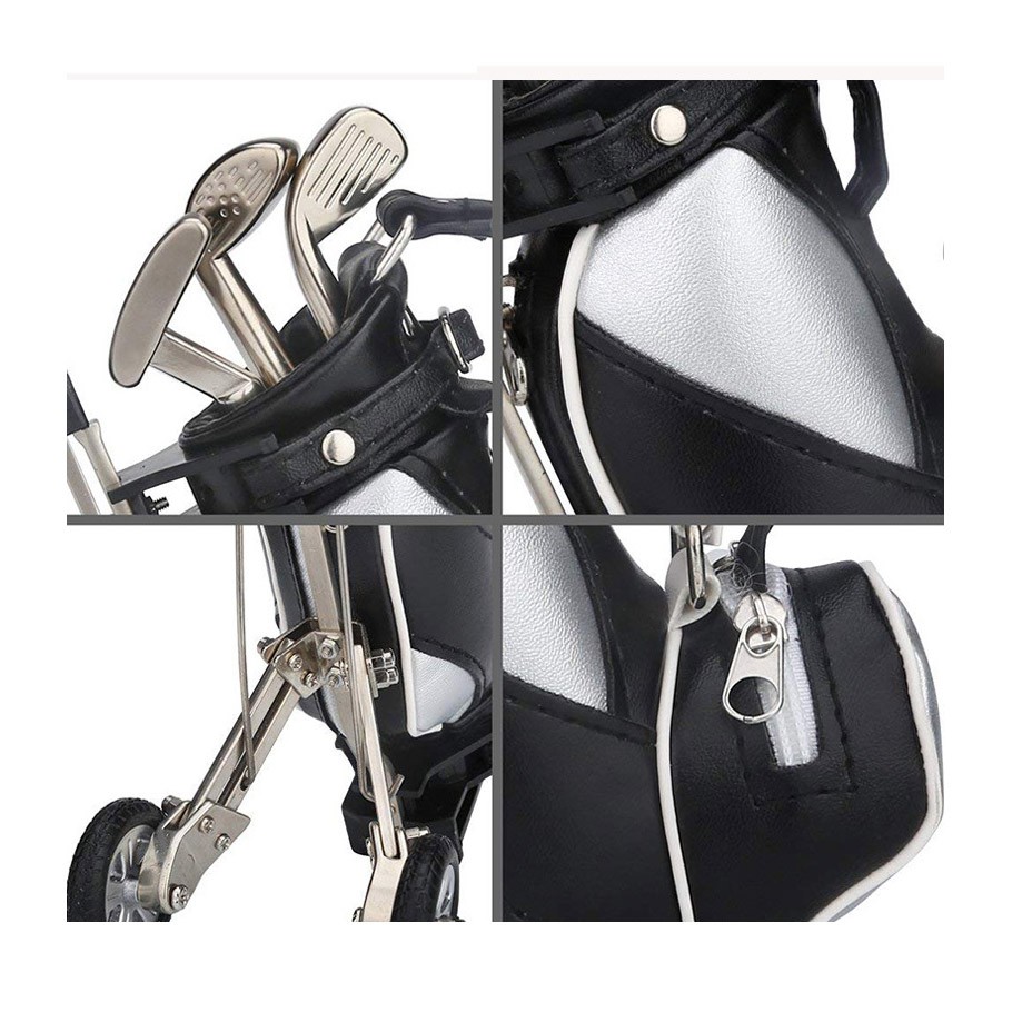 New 2021 - Quà tặng cho doanh nhân chơi golf - Bộ bút ký mini - hình bộ túi gậy để bàn sang trọng