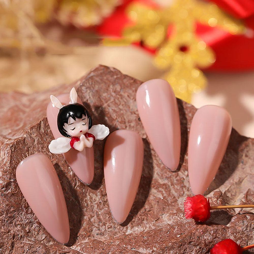 QQMALL Khuôn Silicone Trong Suốt Hình Bò Sữa Trang Trí Móng Tay