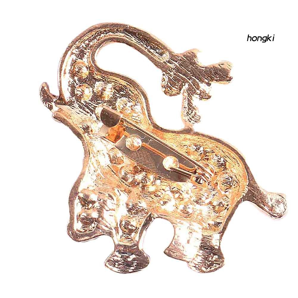 Ghim Cài Áo Hình Voi Đính Đá Nhân Tạo Thời Trang Cho Nữ