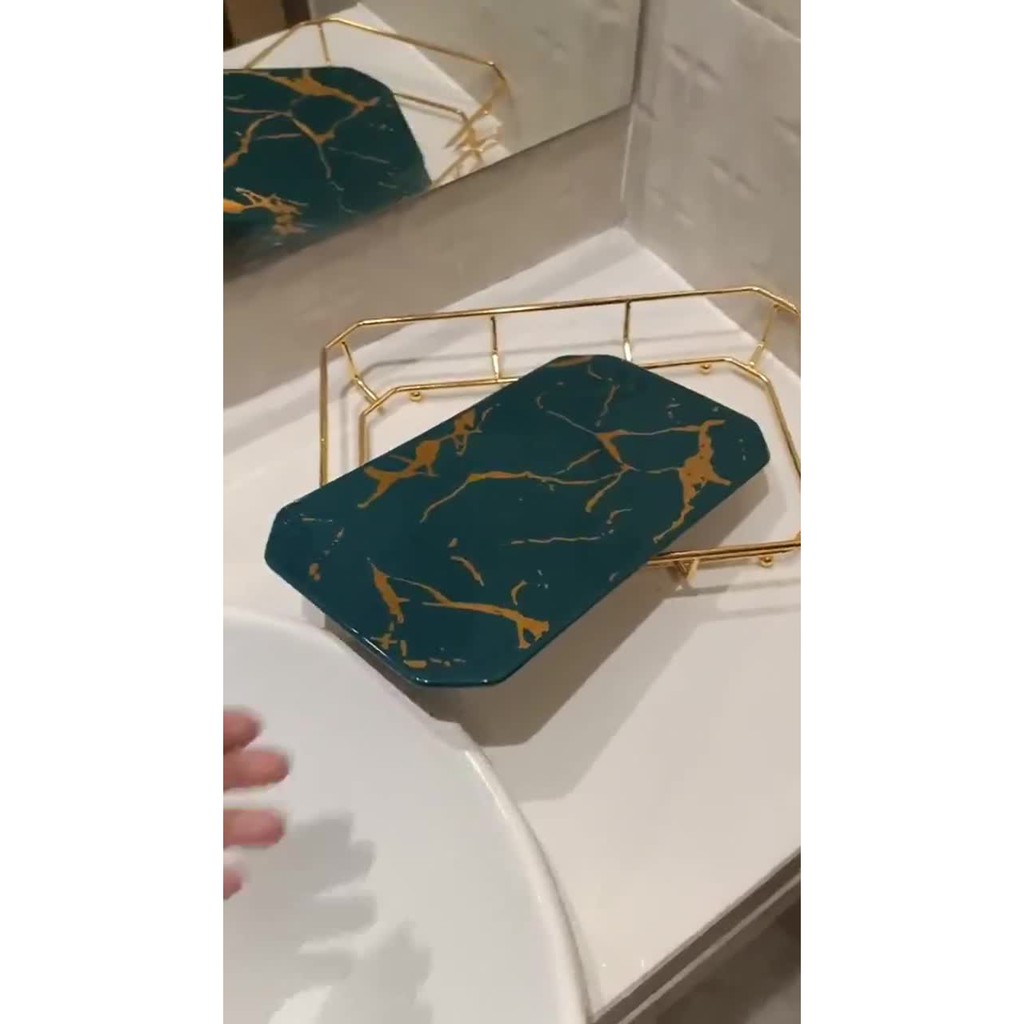 Kệ Để Đồ Nhà Tắm Đa Năng Bằng Đá, Khay Đựng Mĩ Phẩm Đa Năng Hình Chữ Nhật