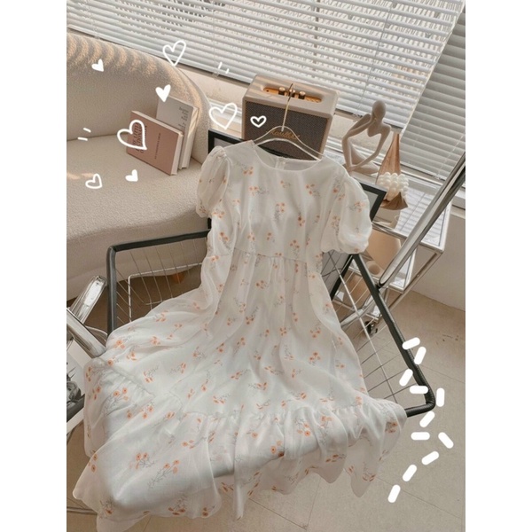 ĐẦM HOA DÁNG DÀI FREE SIZE CÔNG CHÚA