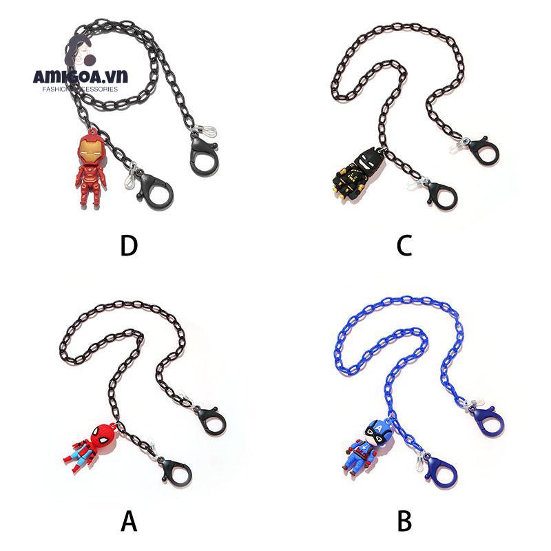 Dây Đeo Mắt Kính Bằng Acrylic Chống Trượt In Họa Tiết Hoạt Hình Marvel Thời Trang Cho Nam Và Nữ