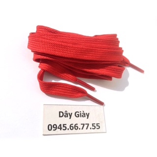 Dây giày màu đỏ bản to 0.8 cm