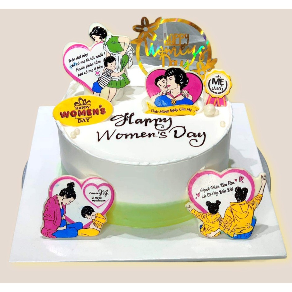 Hộp 10 khuôn socola in hình Quốc tế phụ nữ 3 - Chocolate mold Women's day 3 (MS 39) - Đồng Tiến Việt Nam