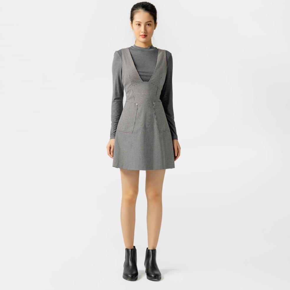 Yếm váy nữ NamandCo công sở 2 lớp dáng đẹp thiết kế cao cấp trẻ trung size S M L họa tiết kẻ nhỏ, to VD0396 '